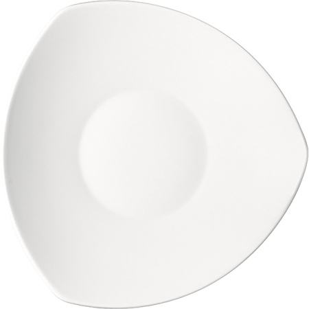 Тарелка глуб.треуг. «Опшенс»; фарфор; 700мл; H=12,L=29,B=29см; белый