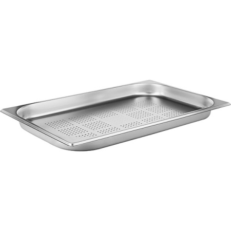 Гастроемкость (1/1) перфорир.; сталь нерж.; H=4,L=53,B=32.5см; металлич.