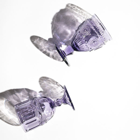 Бокал для вина; стекло; 220мл; D=85,H=140мм; фиолет.