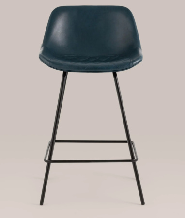 Стул полубарный Деймон экокожа тёмно-синий