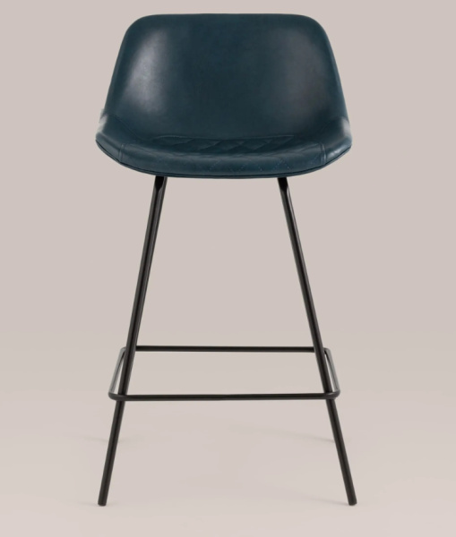 Стул полубарный Деймон экокожа тёмно-синий