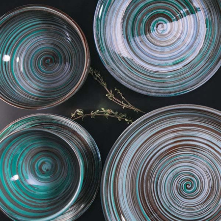 Миска «Скандинавия»; керамика; 0.5л; D=15.5,H=6см; голуб.