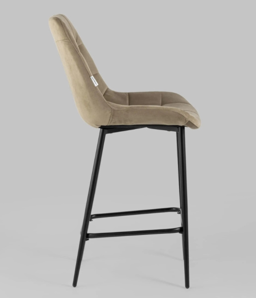 Стул полубарный Флекс велюр капучино