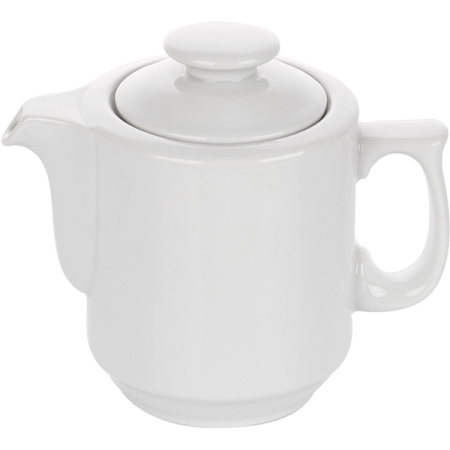 Кофейник с крыш. «Прага»; фарфор; 400мл; D=9,H=13,L=15см; белый