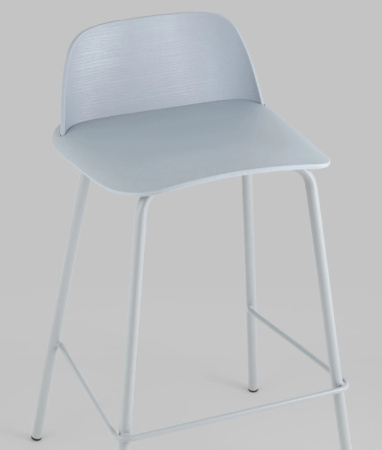 Стул полубарный Mist серо-голубой