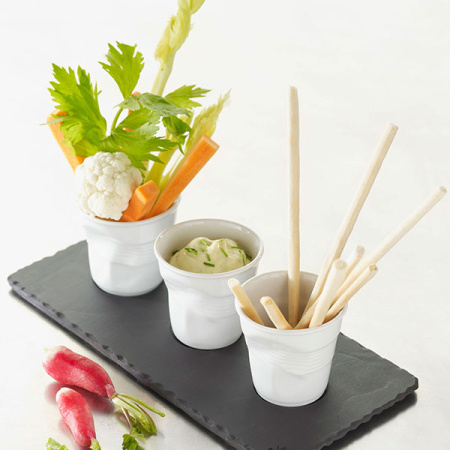 Блюдо с 3-мя выемк. «Базальт»; фарфор; D=4,L=25,B=11.7см; черный,матовый