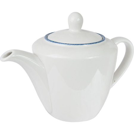 Чайник «Блю дэппл»; фарфор; 600мл; D=12.5,H=14,L=24см; белый,синий