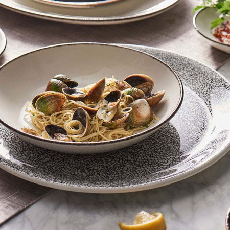 Тарелка мелкая «Чакоул дэпл»; фарфор; D=25.5см; белый