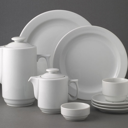 Блюдце «Прага»; фарфор; D=14.5,H=2см; белый