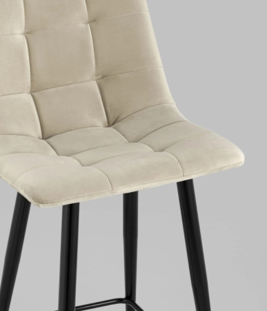 Стул полубарный Джанго велюр бежевый высота сиденья 60 см