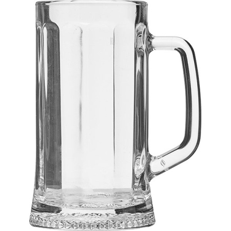 Кружка пивная «Ладья»; стекло; 330мл; D=74,H=150мм; прозр.