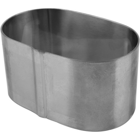 Форма конд. «Овал»; сталь нерж.; H=4.5,L=9см; металлич.