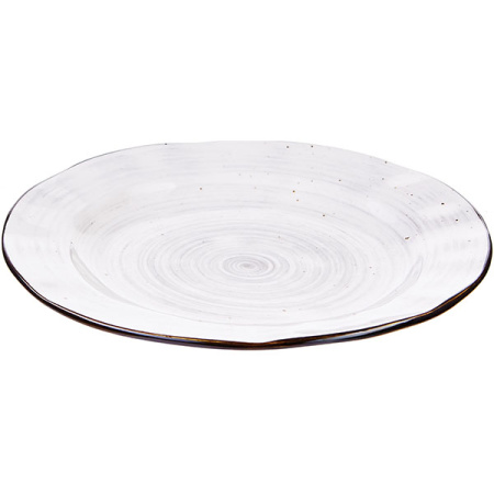 Тарелка  мелкая «Пастораль»; фарфор; D=22.8,H=2см; серый