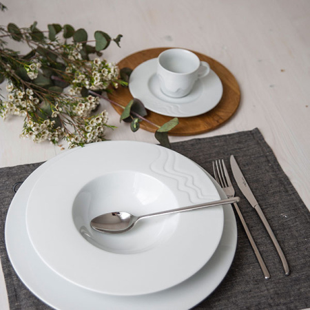 Тарелка глубокая «С-Класс Мелодия»; фарфор; 500мл; D=29,H=6см; белый