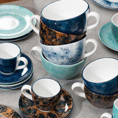 Блюдце с декором Lubiana Аида диаметр 12 см синий