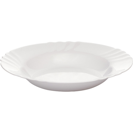 Тарелка глубокая «Эбро»; стекло; 500мл; D=23.5,H=3см; белый