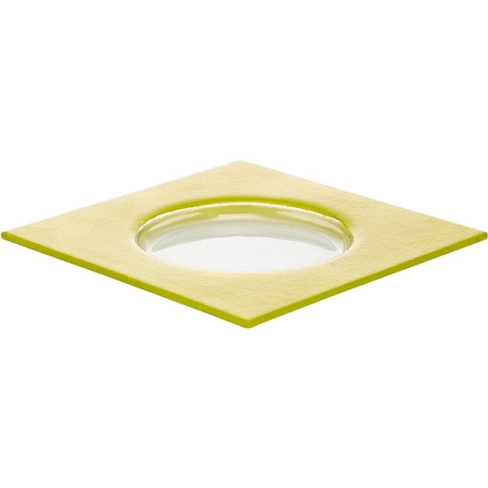 Тарелка «Хэло»; стекло; L=24,B=24см; желт.