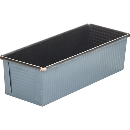 Форма для выпечки хлеба на  500г «Экзопан»; сталь,антиприг.покр.; H=9,L=26.5,B=11.5см; серый