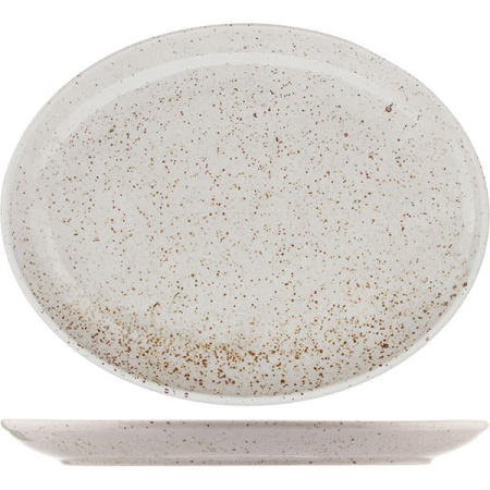 Блюдо овал. «Лайфстиль»; фарфор; L=28см; песочн.