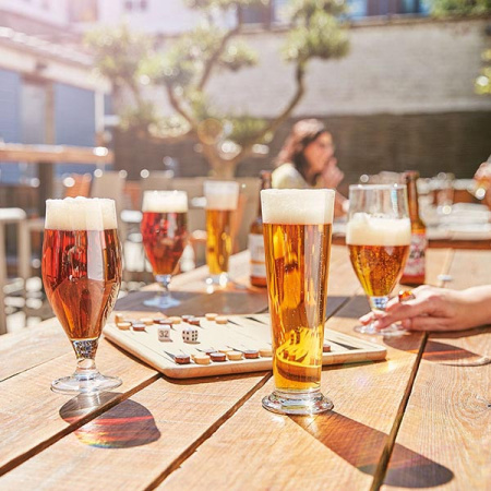 Бокал пивной «Курвуазье»; стекло; 380мл; D=65/70,H=180мм; прозр.