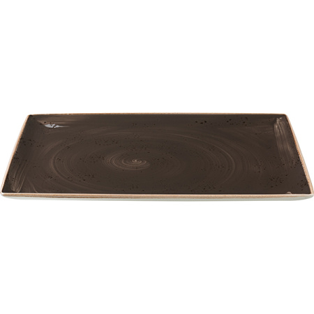 Блюдо прямоуг. «Крафт»; фарфор; H=1.5,L=33,B=27см; серый