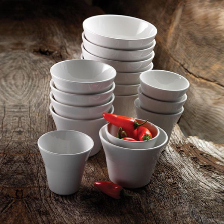 Салатник «Лив»; фарфор; 400мл; D=11.5,H=8см; белый