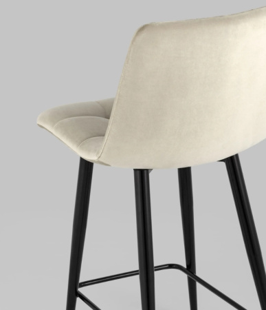 Стул полубарный Джанго велюр бежевый высота сиденья 60 см