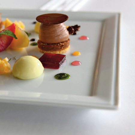 Блюдо квадратное «Тайм сквэа»; фарфор; L=25,B=25см; белый