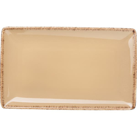 Блюдо прямоуг. «Террамеса вит»; фарфор; L=27,B=16.5см; бежев.