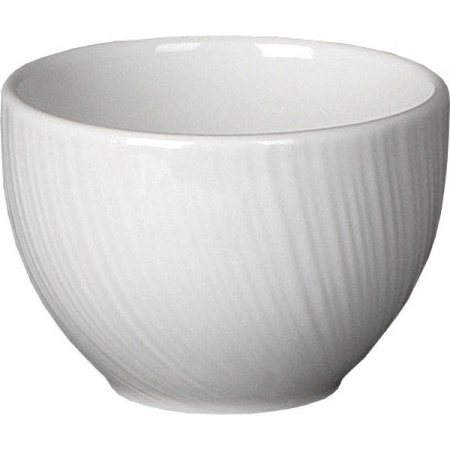 Сахарница «Спайро»; фарфор; 227мл; D=9,H=6см; белый