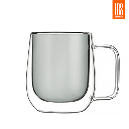 Кружка двойное стекло LBS 300 мл графит