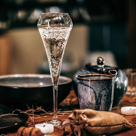 Бокал-флюте «Оупэн ап»; хр.стекло; 200мл; D=56,H=225мм; прозр.