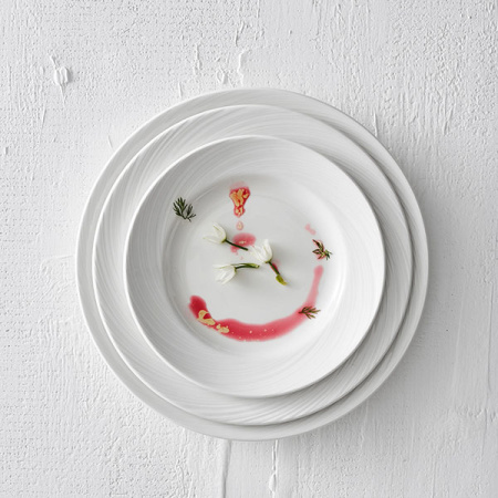 Тарелка мелкая «Спайро»; фарфор; D=32,H=2.5см; белый