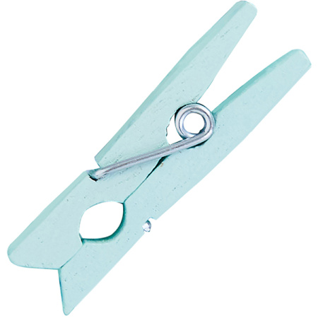 Прищепки-мини д/бокала [500шт]; дерево; L=35,B=9мм; голуб.