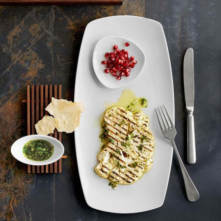 Блюдо прямоуг. «Опшенс»; фарфор; L=37,B=25см; белый