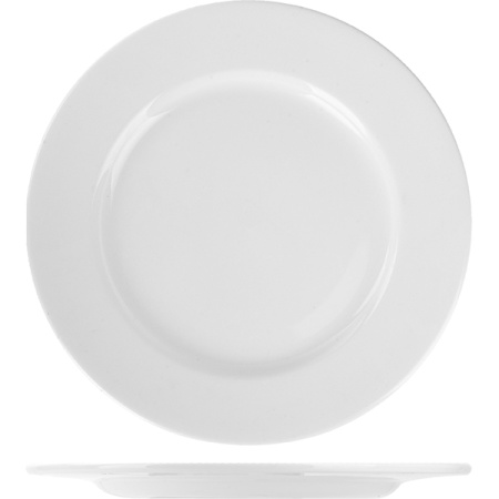 Тарелка; фарфор; D=29см; белый