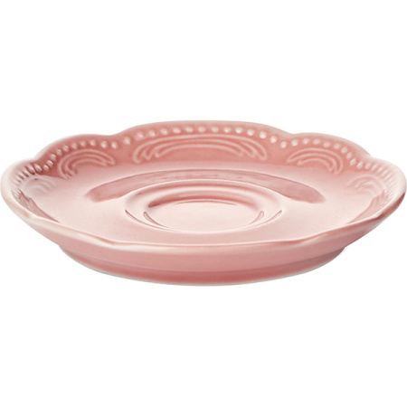 Блюдце «В.Виена Шарм»; фарфор; D=12,H=1.6см; красный