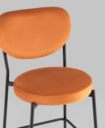 Стул полубарный Барбара NEW велюр терракотовый