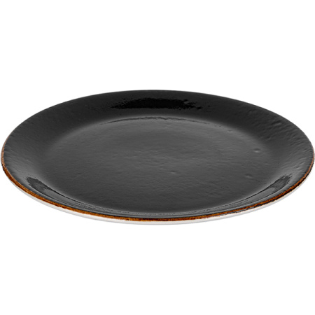 Тарелка мелкая «Крафт лакрица»; фарфор; D=25.3см; черный