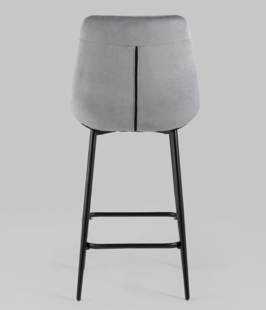 Стул полубарный Флекс велюр серый