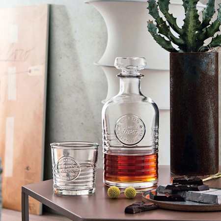 Штоф «Оффисина 1825»; стекло; 1000мл; D=105,H=237мм; прозр.