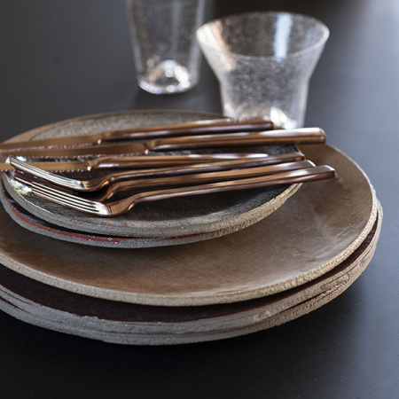 Тарелка бетон; D=20см; коричнев.,серый