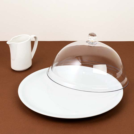 Крышка для тарелки; поликарбонат; D=25,H=13.5см; прозр.