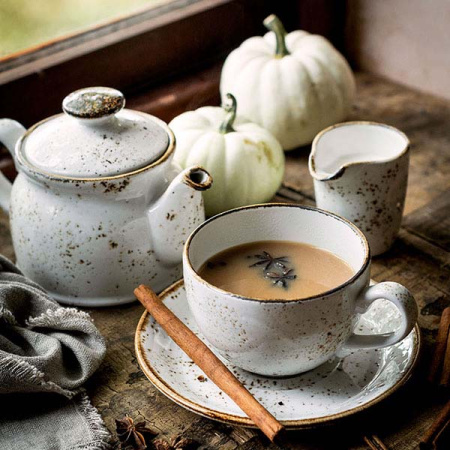 Блюдце «Крафт»; фарфор; D=16.5,H=1.5см; белый