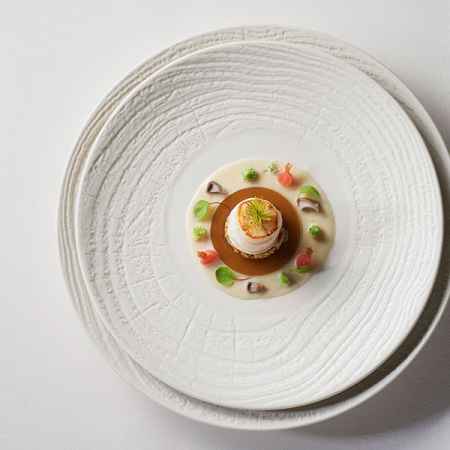 Тарелка мелкая «Арборесценс»; фарфор; D=28,H=3.5см; слон.кость