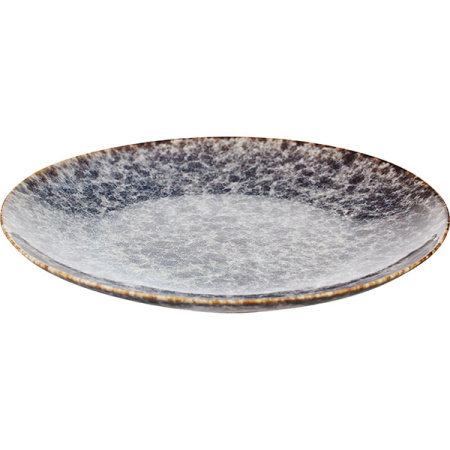 Тарелка «Стоун»; фарфор; D=25.4,H=3см; сине-серый