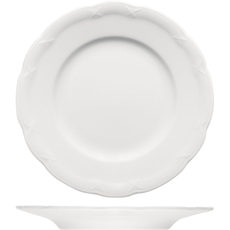 Тарелка мелкая «Штутгарт»; фарфор; D=27,H=2.5см; белый