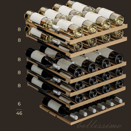 Винный шкаф Meyvel MV46PRO-KBT2 обшитый деревом