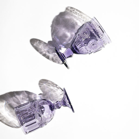 Бокал для вина; стекло; 220мл; H=144мм; фиолет.