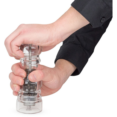 Мельница для перца метал.мех.; акрил; H=18см